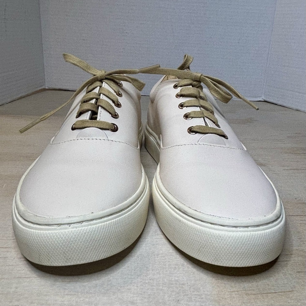 Nisolo Leather Elayna Lace Up Off White Sneaker Ladies Size 8.5 - Picture 5 of 10